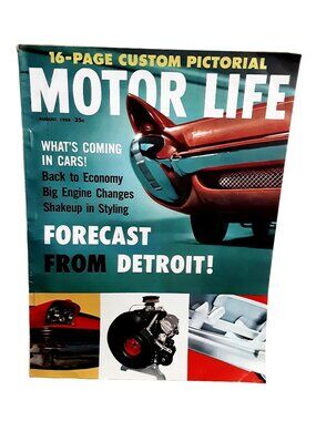1958 Motor Life Magazine August Forecast From Detroit Custom Cars Issue